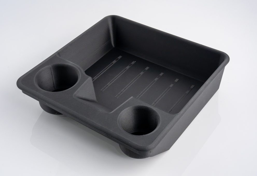 3D-printed twin cup-holder tray, large-format FFF2