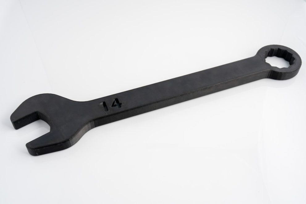 Large 3D-printed spanner, size 14, large-format FFF3